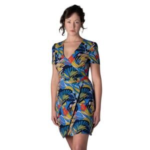 J.Crew Mercantile Women’s Dress Size 4 RN77388 Retro Style Floral Tropical Print